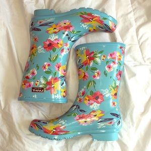 Blue floral Roma boots